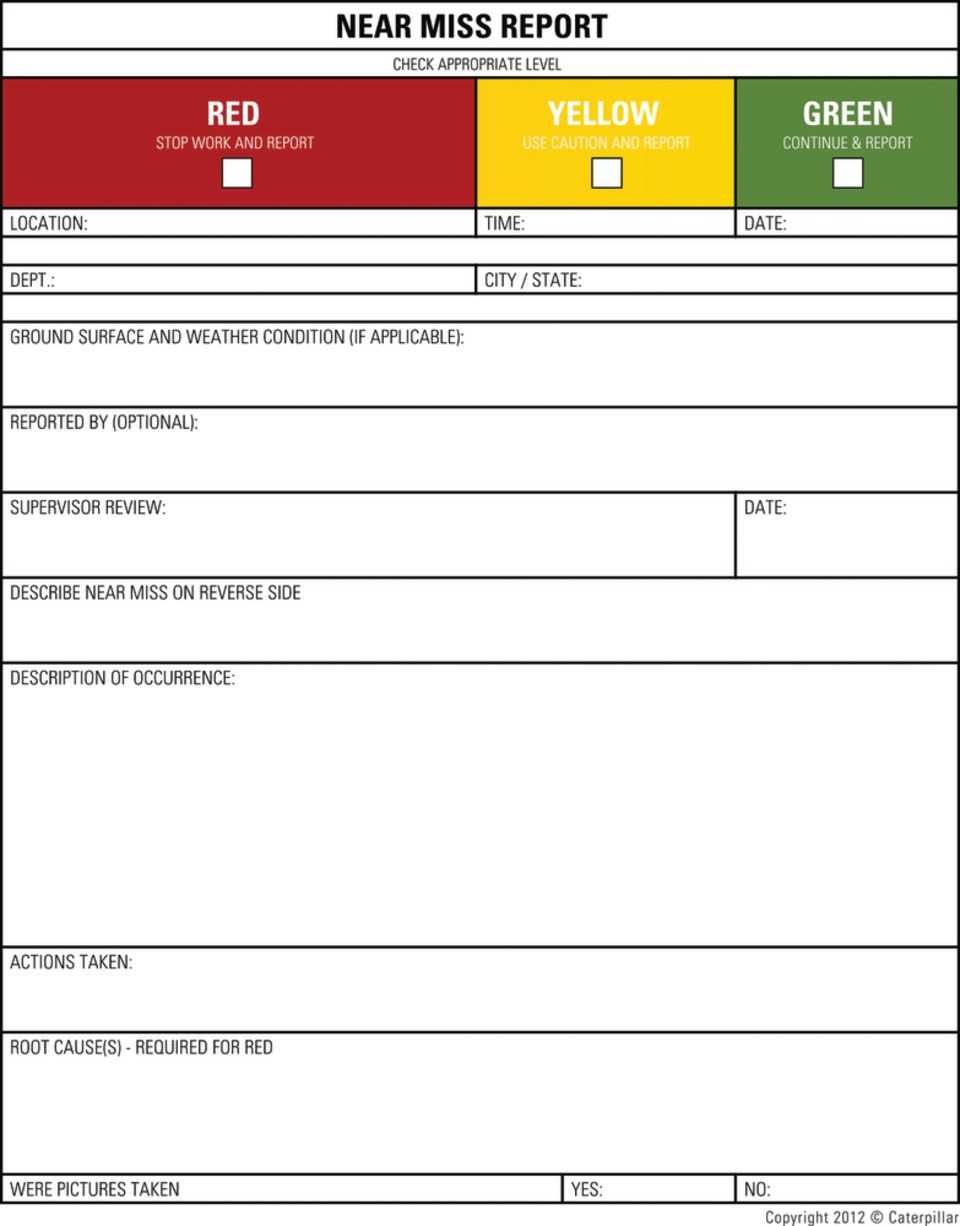 How To Improve Jobsite Safetygetting Workers To Report For Near Miss Incident Report Template