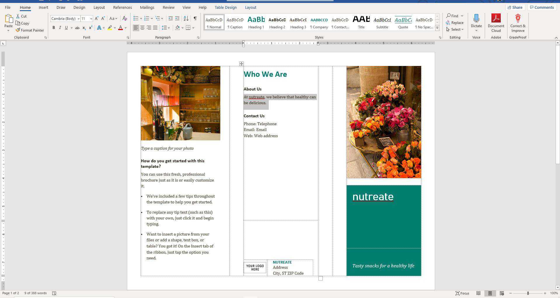 How To Make A Brochure On Microsoft Word Within Word Catalogue Template
