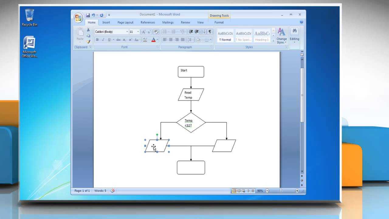 How To Make A Flow Chart In Microsoft Word 2007 Within Microsoft Word Flowchart Template