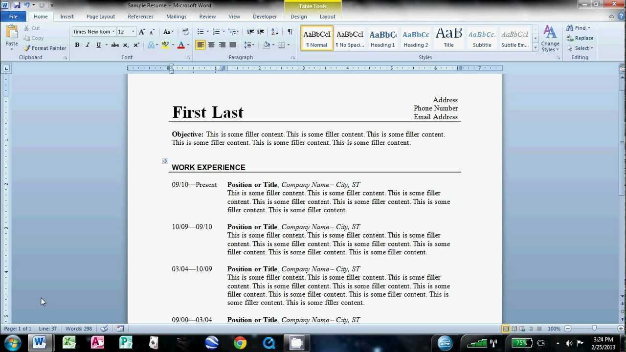How To Make An Easy Resume In Microsoft Word Throughout How To Find A Resume Template On Word