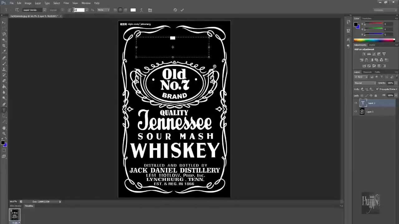 How To Make Jack Daniels Logo In Photoshop Quick & Easy With Regard To Blank Jack Daniels Label Template