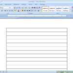 How To Make Lined Paper In Word 2007: 4 Steps (With Pictures) Inside Ruled Paper Word Template