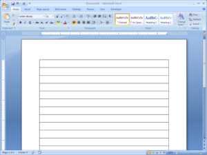 How To Make Lined Paper In Word 2007: 4 Steps (With Pictures) throughout Microsoft Word Lined Paper Template