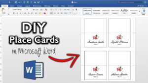 How To Make Place Cards In Microsoft Word | Diy Table Cards With Template pertaining to Microsoft Word Place Card Template