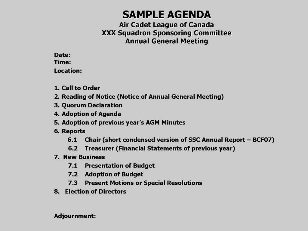 How To Run An Annual General Meeting – Ppt Download Within Treasurer's Report Agm Template