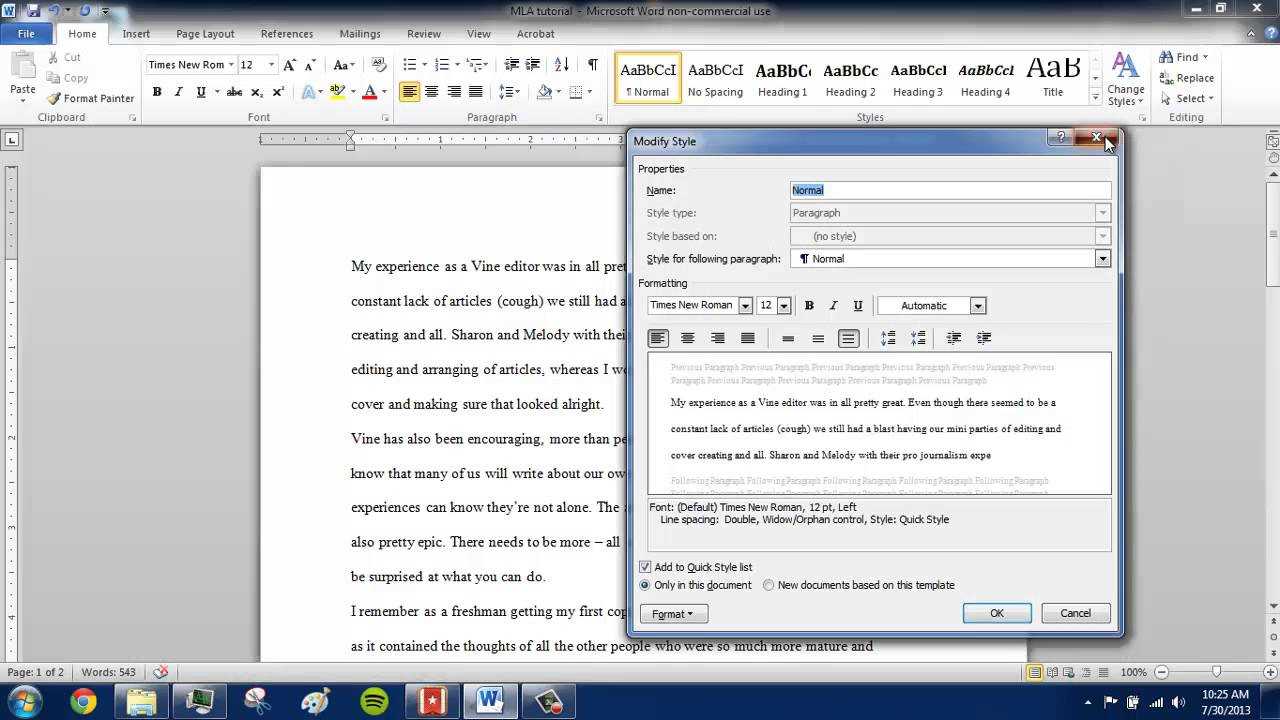 How To Save Mla Format In Microsoft Word In Mla Format Word Template