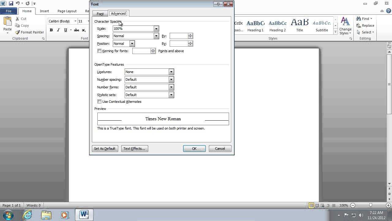 How To Set Default Font In Word 2010 Within Change The Normal Template In Word 2010