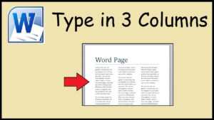 How To Type In 3 Columns Word with regard to 3 Column Word Template