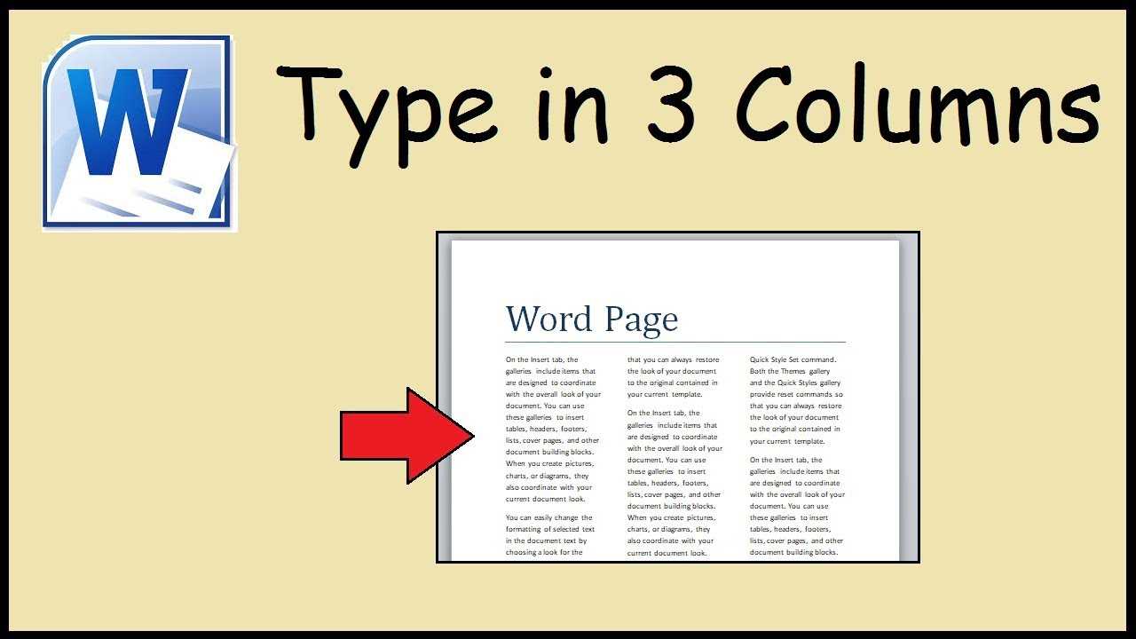 How To Type In 3 Columns Word With Regard To 3 Column Word Template