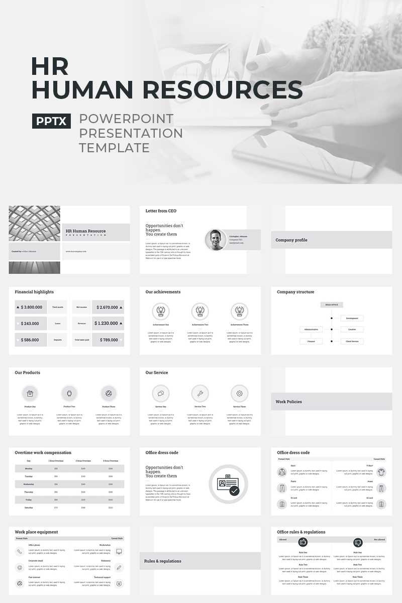 Hr Human Resources Powerpoint Template Within Hr Annual Report Template