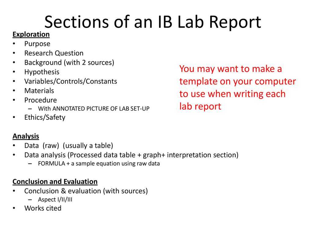 Ib Biology Lab Report Guidelines – Ppt Download Pertaining To Biology Lab Report Template