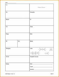 Icu Nursing Report Sheet Template within Nursing Report Sheet Templates