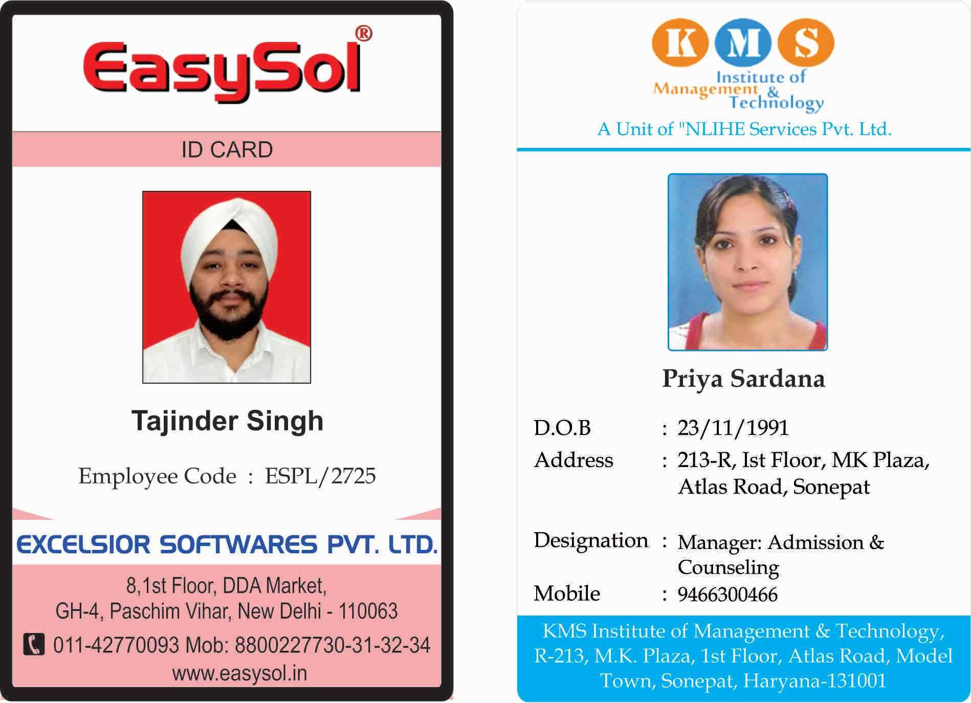 Identity Card Sample For Employee – Barati.ald2014 With Regard To Id Badge Template Word