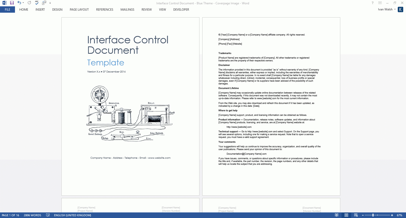 Interface Control Document Template (Ms Word) – Templates Throughout Product Requirements Document Template Word