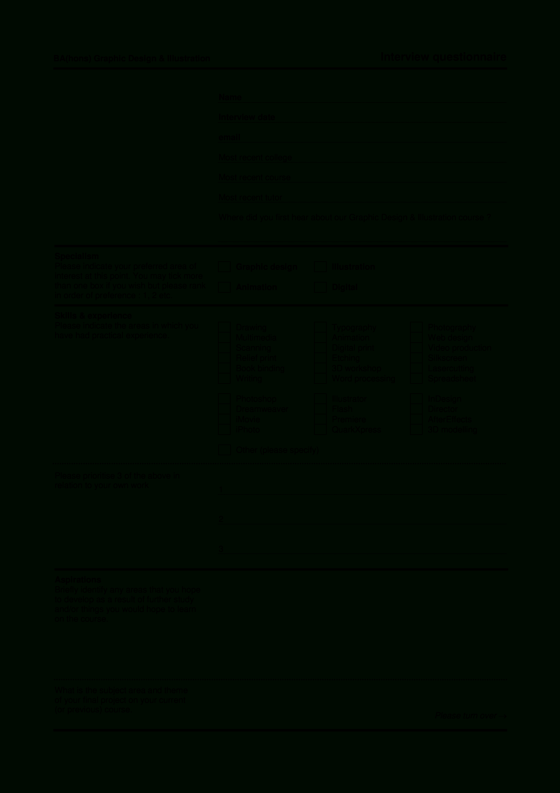 Interview Questionnaire Sample | Templates At With Questionnaire Design Template Word