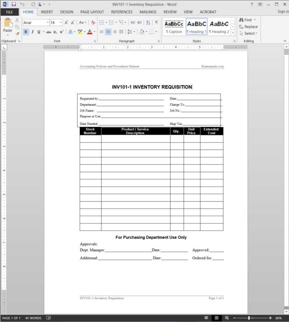 Inventory Requisition Template Inv1011 inside Check Request Template