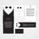 Invitation Template, Black Design With Bow Tie, Business Card, Banner,  Vector Illustration Regarding Tie Banner Template