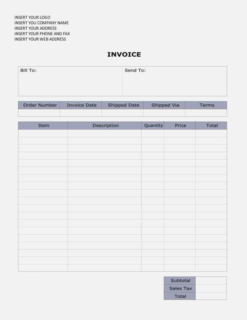 Invoice Spreadsheet Seven Free Realty Xecutives And Blank Within Free Printable Invoice Template Microsoft Word