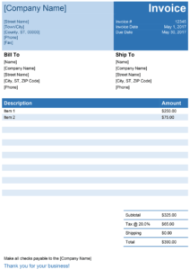 Invoice Template For Word - Free Simple Invoice throughout Free Invoice Template Word Mac