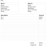 Invoice Template For Word – Free Simple Invoice Throughout Microsoft Office Word Invoice Template