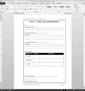 It Threat-Risk Assessment Report Template | Itsd101-1 regarding Threat Assessment Report Template