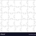 Jigsaw Puzzle Template 35 Pieces Intended For Blank Jigsaw Piece Template
