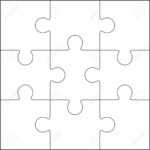 Jigsaw Puzzle Vector, Blank Simple Template 3X3 Inside Blank Jigsaw Piece Template