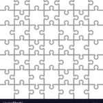 Jigsaw Puzzle White Blank Parts Template 7X7 For Blank Jigsaw Piece Template