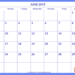 June 2019 Calendar – My Calendar Land With Blank Calendar Template For Kids