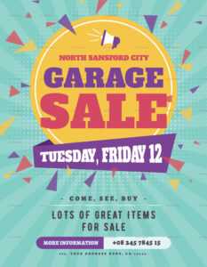 Large Garage Sale Flyer Template for Garage Sale Flyer Template Word