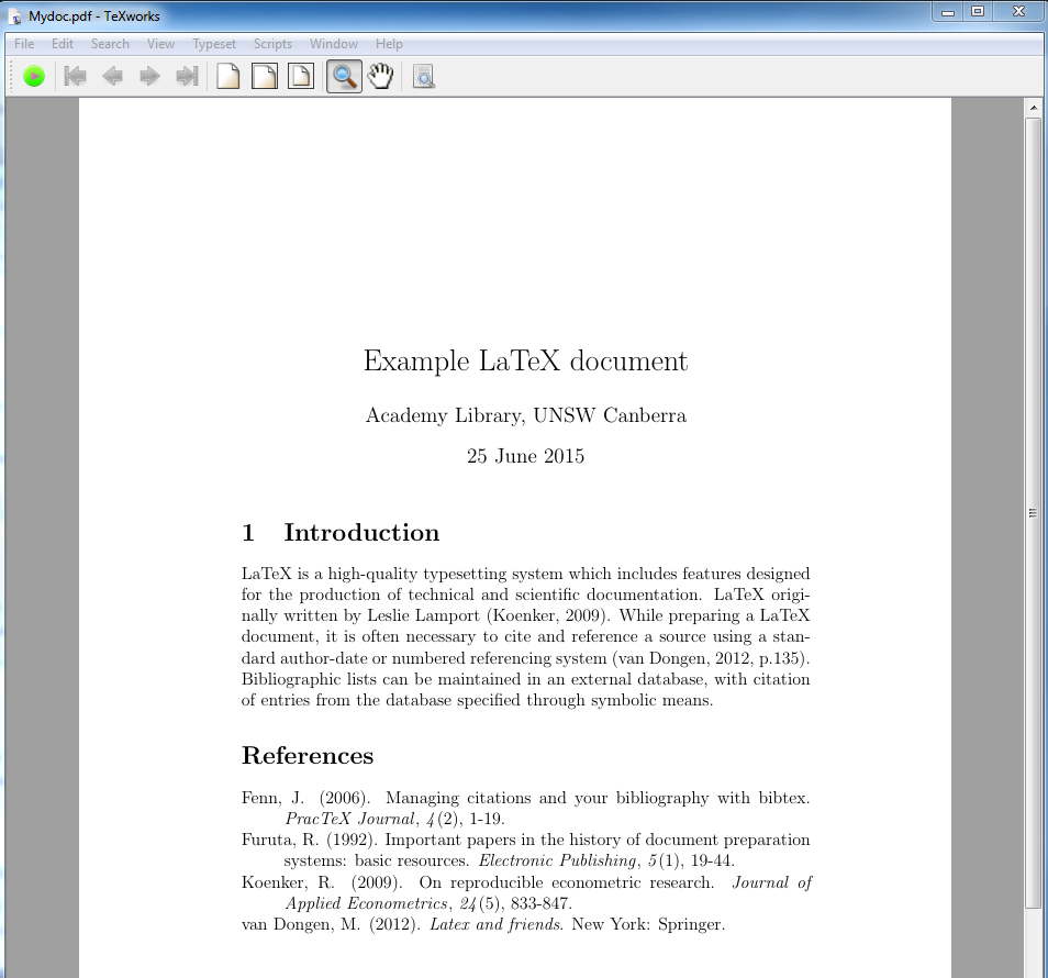 Latex – Citations & Referencing – Resource Guides At Unsw Regarding Project Report Template Latex