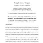 Latex Templates » Academic Journals In Acs Word Template
