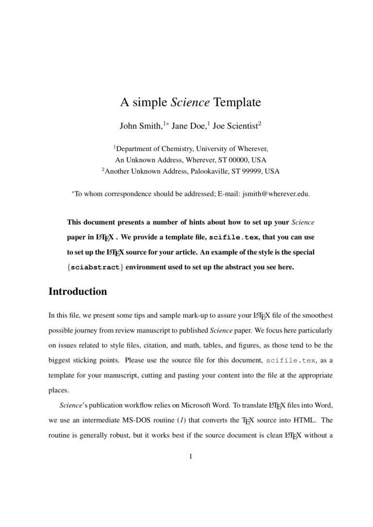 Latex Templates » Academic Journals In Acs Word Template Best