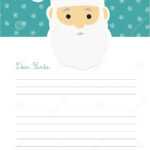Letter Template To Santa Claus Stock Vector – Illustration Intended For Blank Letter From Santa Template