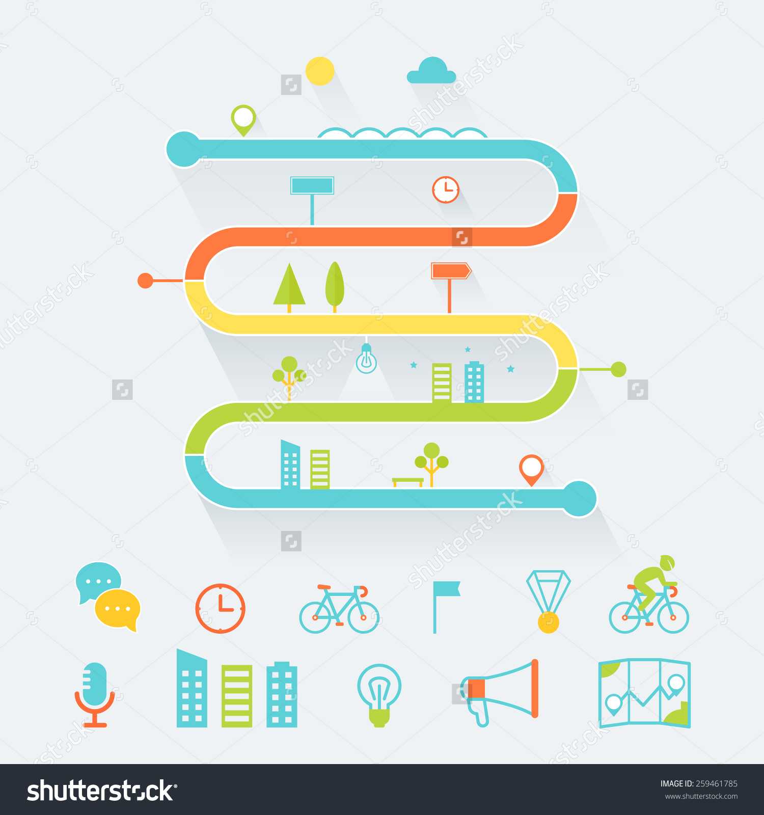 Library Of Timeline Road Map Svg Transparent Download Png In Blank Road Map Template