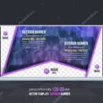 Low Poly Style Outdoor Banner, Advertising Vector Background With Regard To Outdoor Banner Template