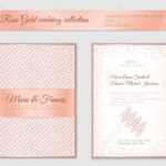 Luxury Wedding Invitation Template With Rose Gold Shiny Realistic.. Inside Free Bridal Shower Banner Template