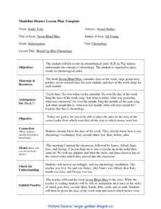 Madeline Hunter Lesson Plan Template Blank - Best inside Madeline Hunter Lesson Plan Template Blank