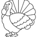 Male Turkey Coloring Pages 34 Best Turkey Images Coloring With Regard To Blank Turkey Template