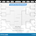 March Madness Tournament Bracket. Empty Competition Grid Throughout Blank March Madness Bracket Template