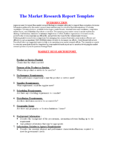 Market Research Report Format | Templates At in Research Report Sample Template