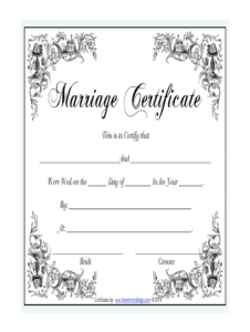 Marriage Certificate - Fill Online, Printable, Fillable inside Blank Marriage Certificate Template