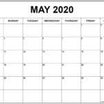May 2020 Calendar | Free Printable Monthly Calendars In Blank Calander Template