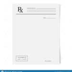 Medical Regular Prescription Form Stock Vector Inside Blank Prescription Pad Template
