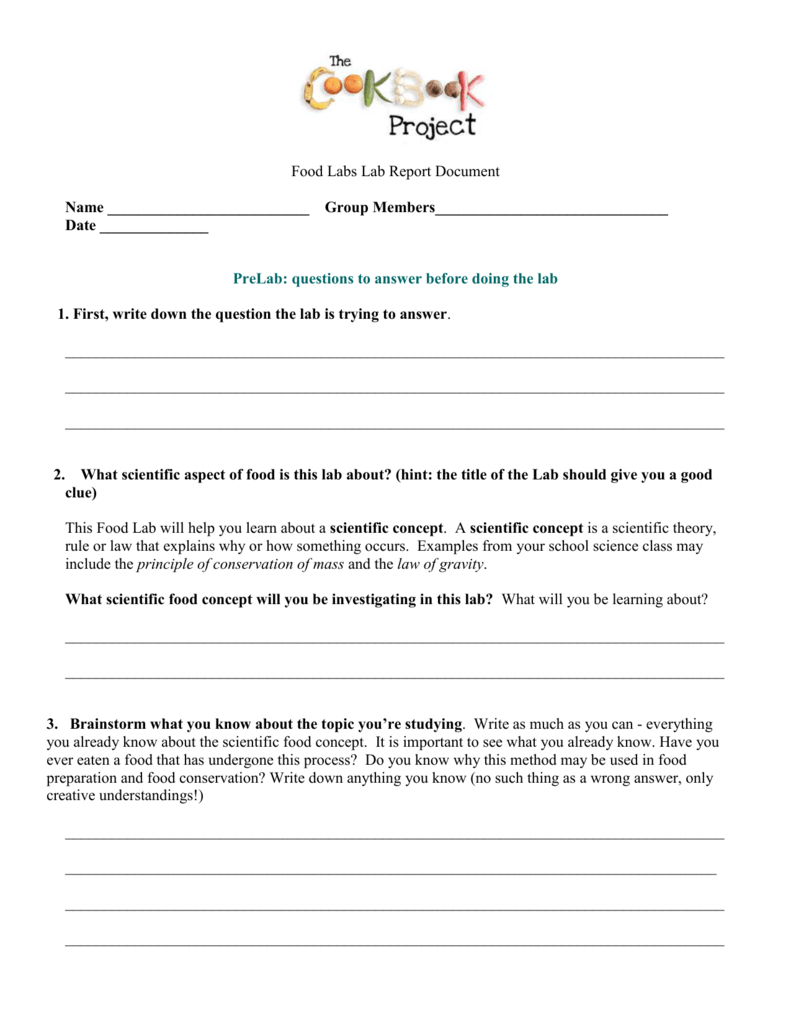 Middle School Lab Report Inside Lab Report Template Middle School