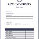 Midnight Blue Laurel College Report Card – Templatescanva Pertaining To College Report Card Template