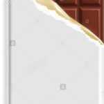 Milk Chocolate Bar In A Blank Wrapper Mock Up. Sweet Dessert Inside Blank Candy Bar Wrapper Template