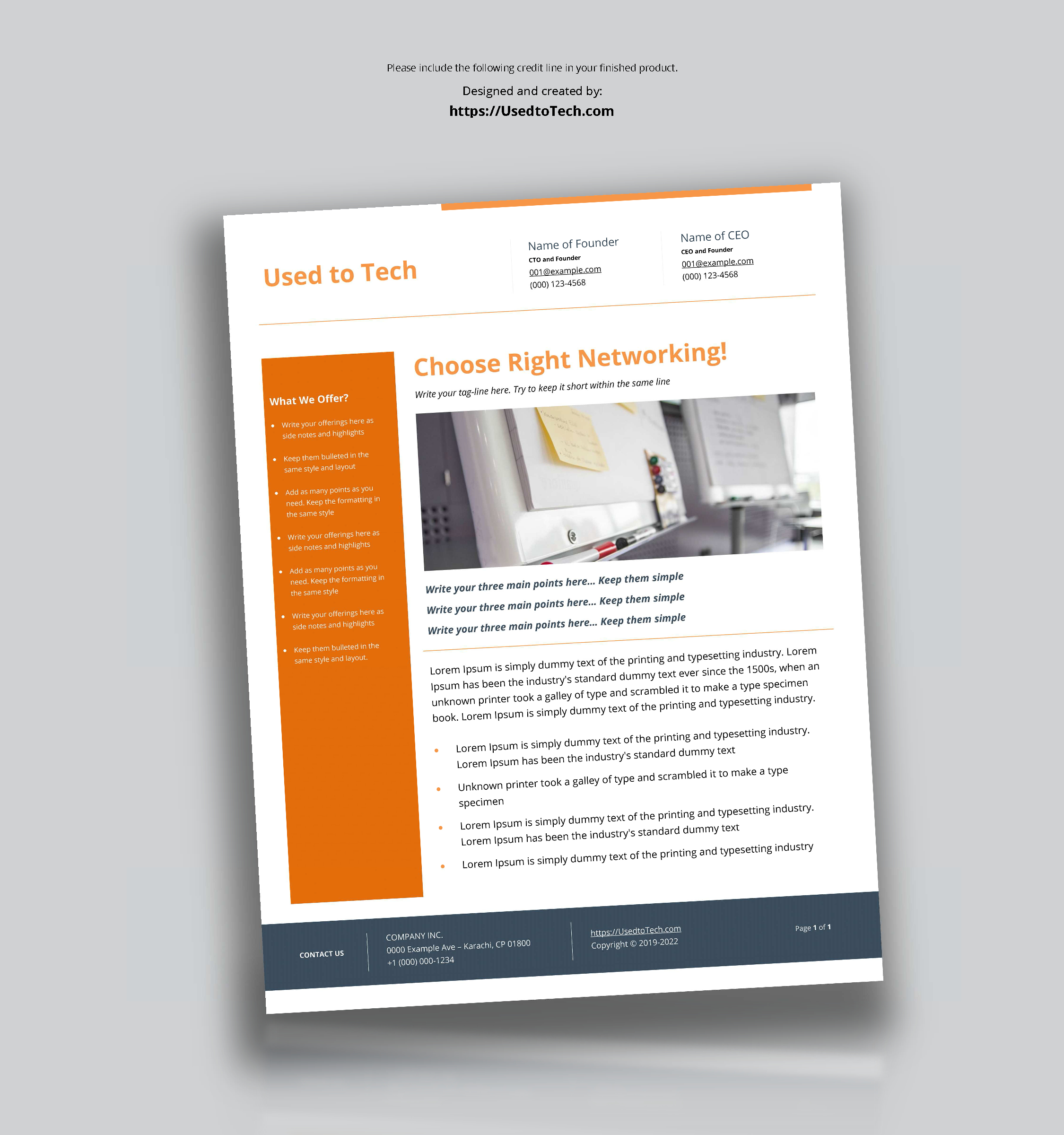 Modern Flyer Design In Microsoft Word Free – Used To Tech With Header Templates For Word