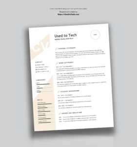 Modern Resume Template In Word Free - Used To Tech with regard to Microsoft Word Resume Template Free