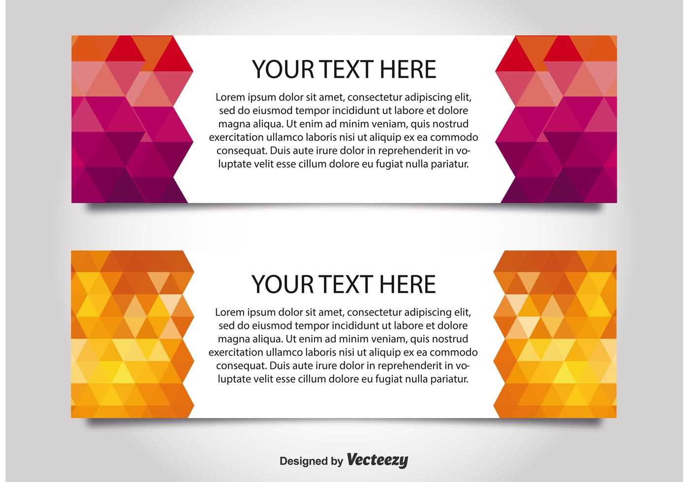 Modern Style Web Banner Templates - Download Free Vectors Throughout Free Website Banner Templates Download
